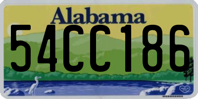 AL license plate 54CC186