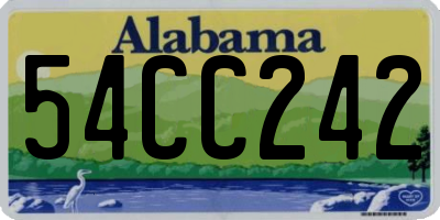 AL license plate 54CC242