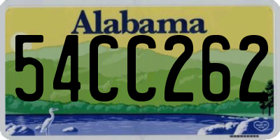 AL license plate 54CC262