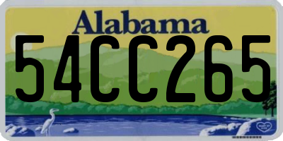 AL license plate 54CC265