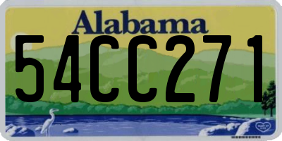 AL license plate 54CC271
