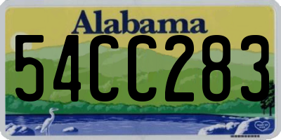 AL license plate 54CC283