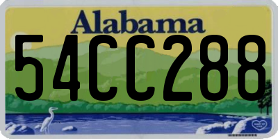 AL license plate 54CC288