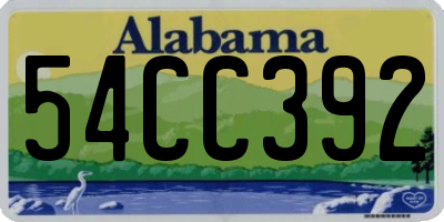 AL license plate 54CC392