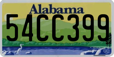 AL license plate 54CC399