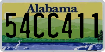 AL license plate 54CC411