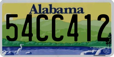 AL license plate 54CC412