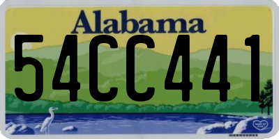 AL license plate 54CC441