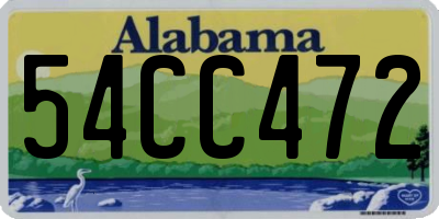 AL license plate 54CC472