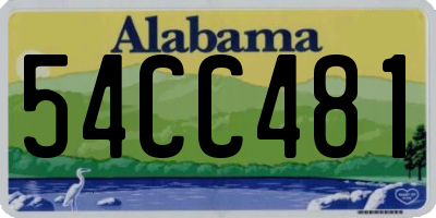 AL license plate 54CC481