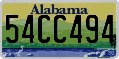 AL license plate 54CC494