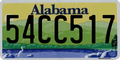 AL license plate 54CC517