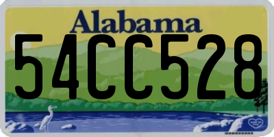 AL license plate 54CC528