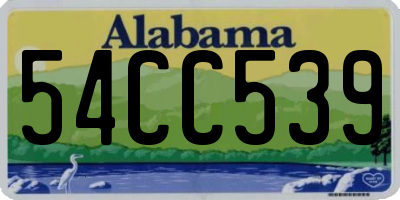 AL license plate 54CC539