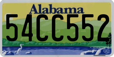 AL license plate 54CC552