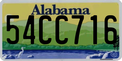AL license plate 54CC716