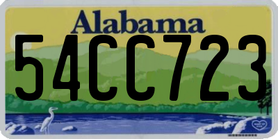 AL license plate 54CC723