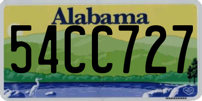 AL license plate 54CC727