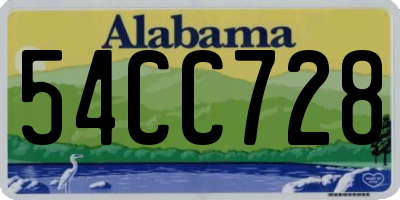 AL license plate 54CC728