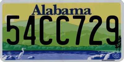 AL license plate 54CC729