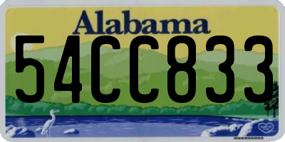AL license plate 54CC833