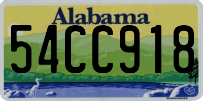 AL license plate 54CC918
