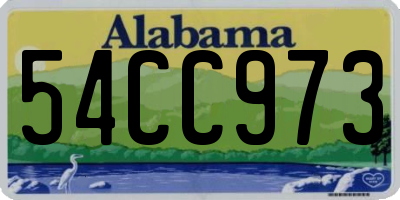 AL license plate 54CC973