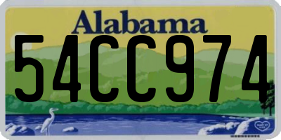 AL license plate 54CC974
