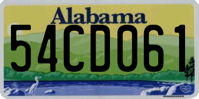 AL license plate 54CD061