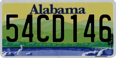 AL license plate 54CD146