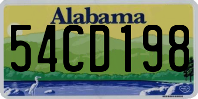 AL license plate 54CD198