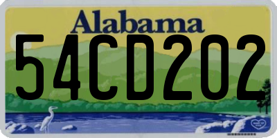 AL license plate 54CD202