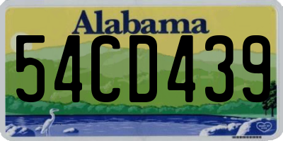 AL license plate 54CD439