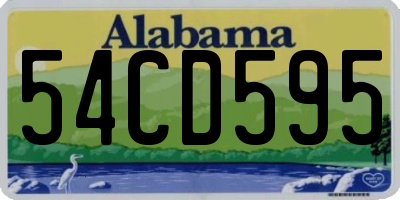 AL license plate 54CD595