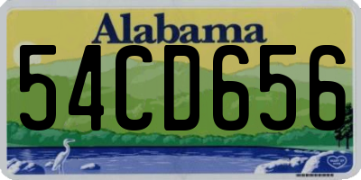 AL license plate 54CD656
