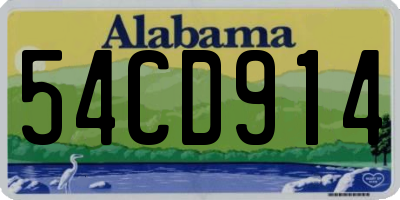 AL license plate 54CD914