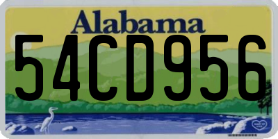 AL license plate 54CD956