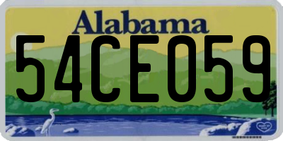 AL license plate 54CE059