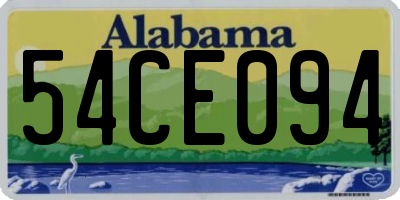 AL license plate 54CE094