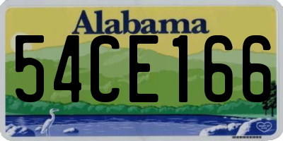 AL license plate 54CE166