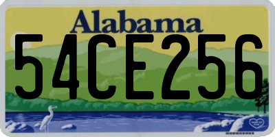 AL license plate 54CE256