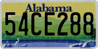 AL license plate 54CE288