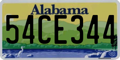 AL license plate 54CE344
