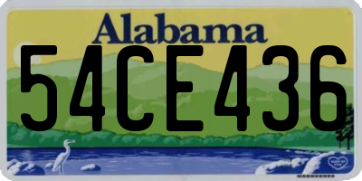AL license plate 54CE436