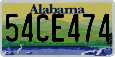 AL license plate 54CE474