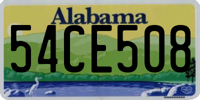 AL license plate 54CE508