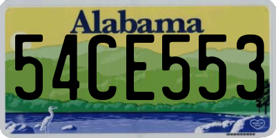 AL license plate 54CE553