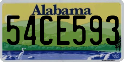 AL license plate 54CE593