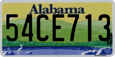AL license plate 54CE713