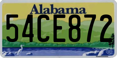 AL license plate 54CE872
